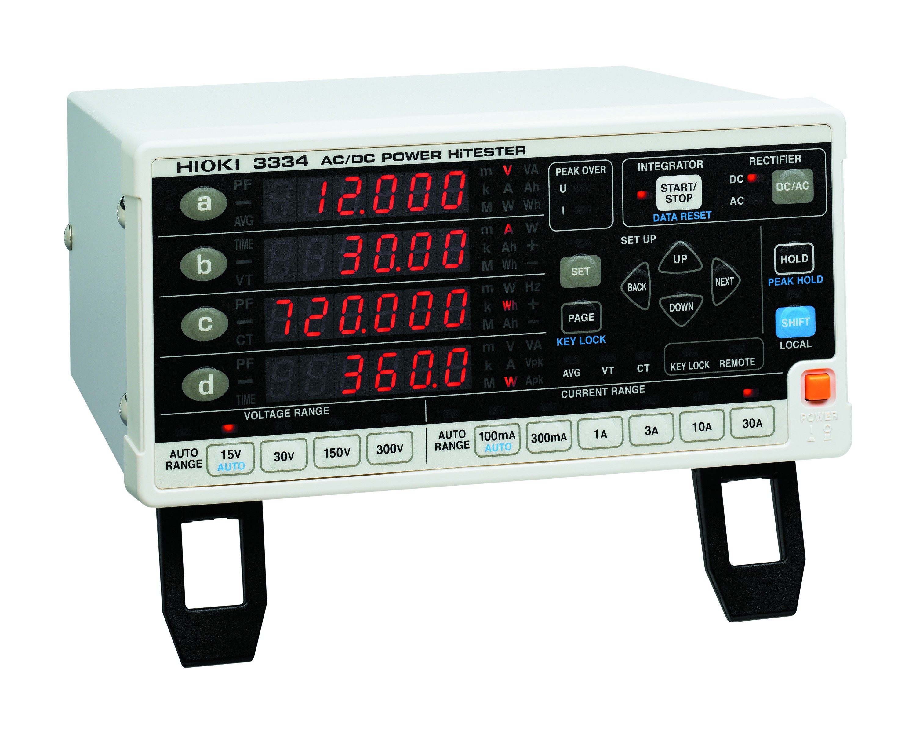 3334/-01 Power Meters 1-phase AC/DC | เครื่องวัดกำลังไฟฟ้า AC/DC สำหรับ 1 เฟส | HIOKI